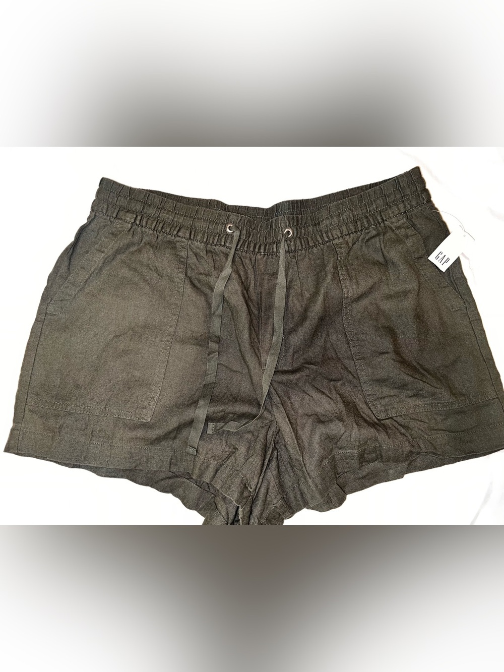 GAP Women’s Olive Drawstring linen Shorts